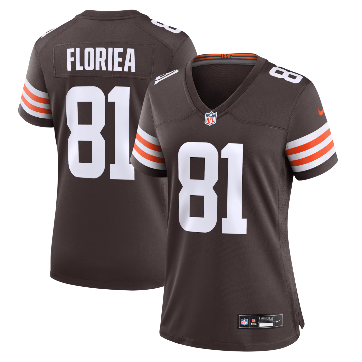 Women's Cleveland Browns Luke Floriea Nike Brown Team Game Jersey - Jersey