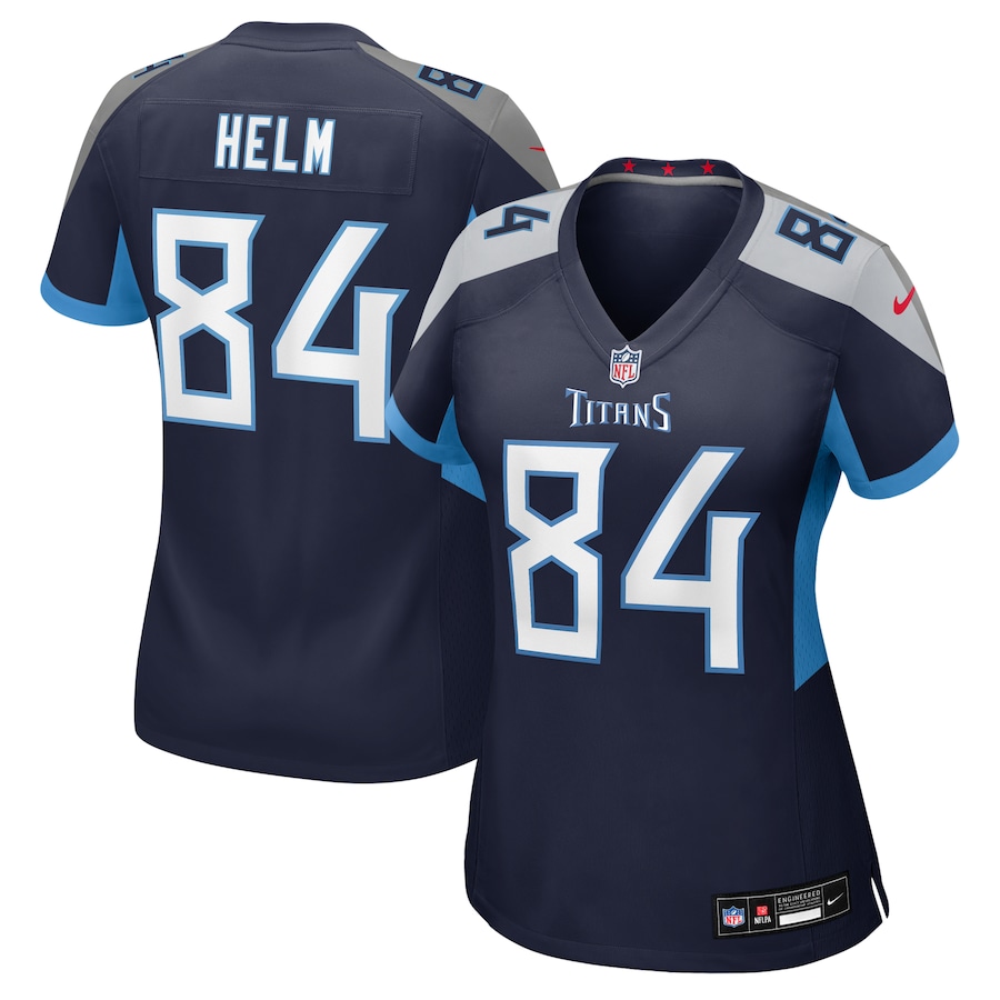 Women's Tennessee Titans Gunnar Helm Nike Navy Team Game Jersey - Jersey