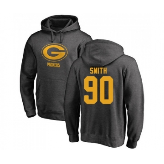 Football Green Bay Packers #90 Za'Darius Smith Ash One Color Pullover Hoodie - Jersey