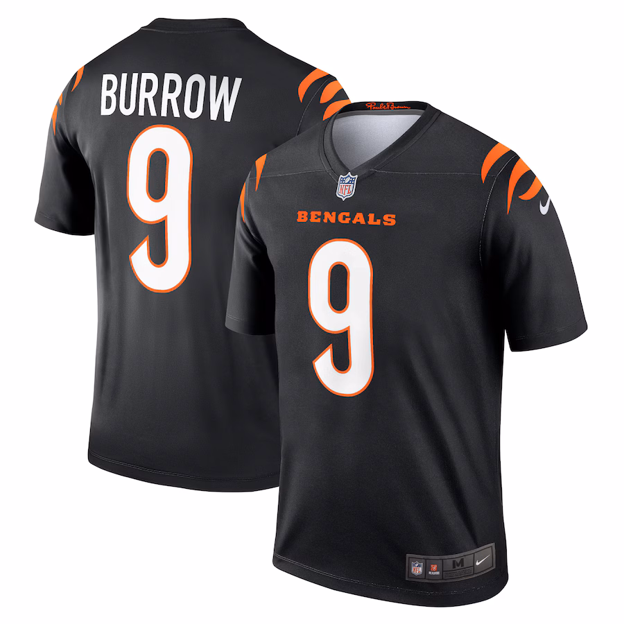 Men's Cincinnati Bengals Joe Burrow Nike Black Legend Player Performance Top - Jersey