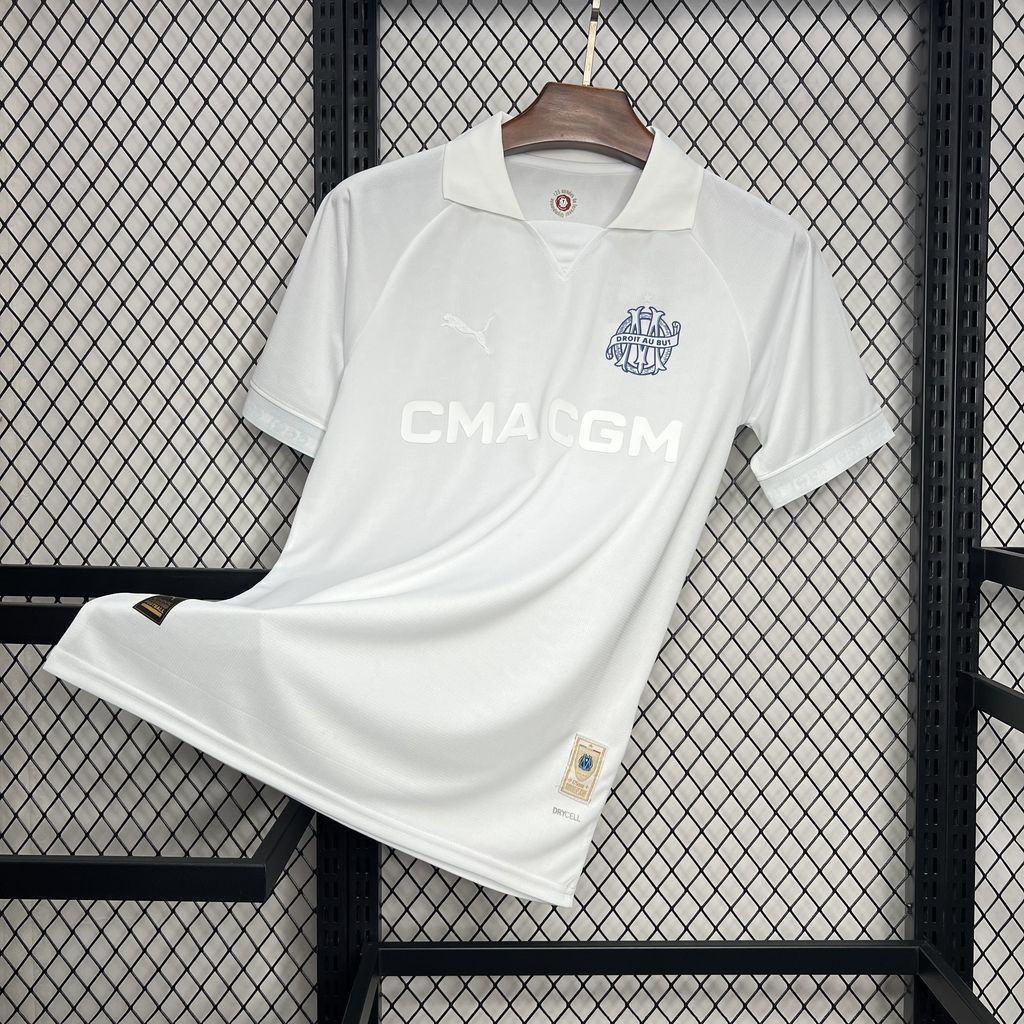 Marseille Soccer Jersey 125th Anniversary White Custom Shirt 2024/25 - Jersey