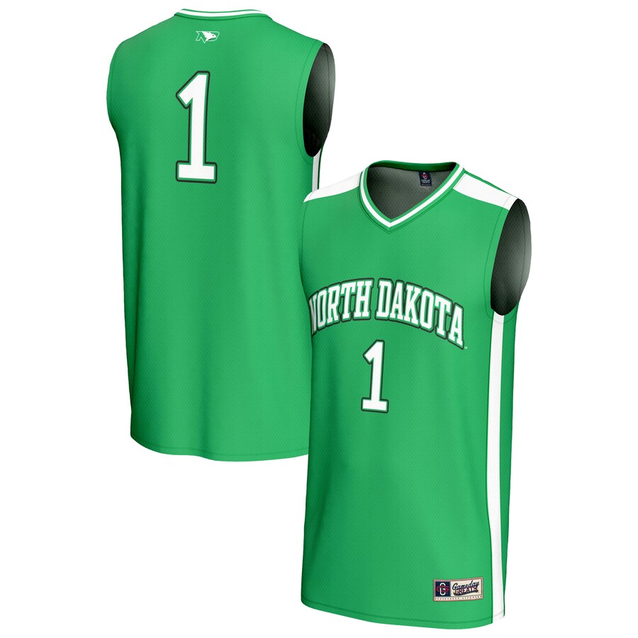Youth GameDay Greats #1 Kelly Green North Dakota Lightweight Basketball Fashion Jersey - Jersey