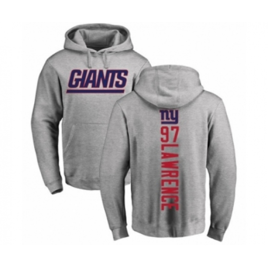 Football New York Giants #97 Dexter Lawrence Ash Backer Pullover Hoodie - Jersey