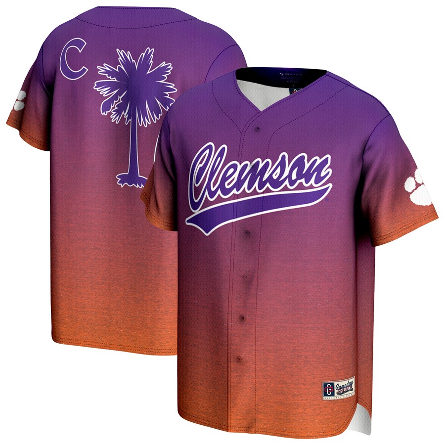 Unisex GameDay Greats Purple/Orange Clemson Tigers Lightweight Baseball Jersey - Jersey