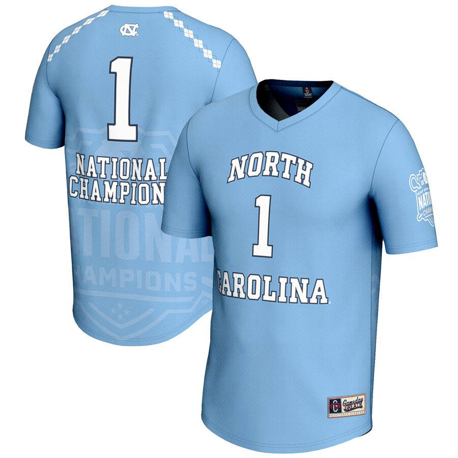 Unisex GameDay Greats #1 Carolina Blue North Carolina Tar Heels 2025 NCAA Women's Lacrosse National Champions Lightweight Fashion Jersey - Jersey