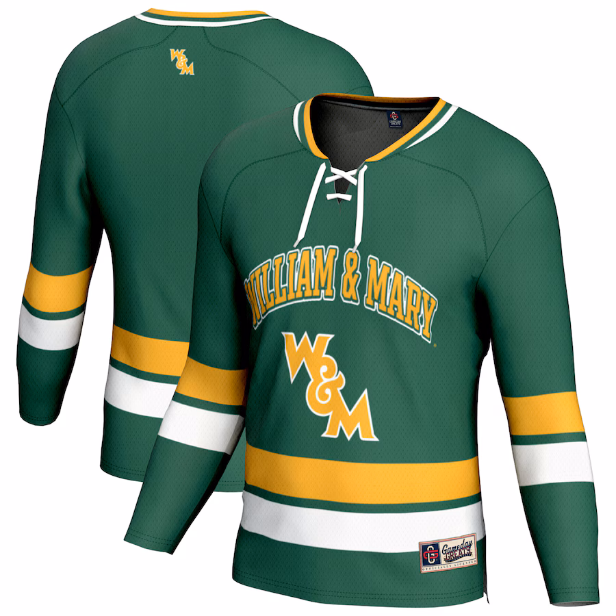 Men's GameDay Greats Green William & Mary Tribe Hockey Jersey - Jersey