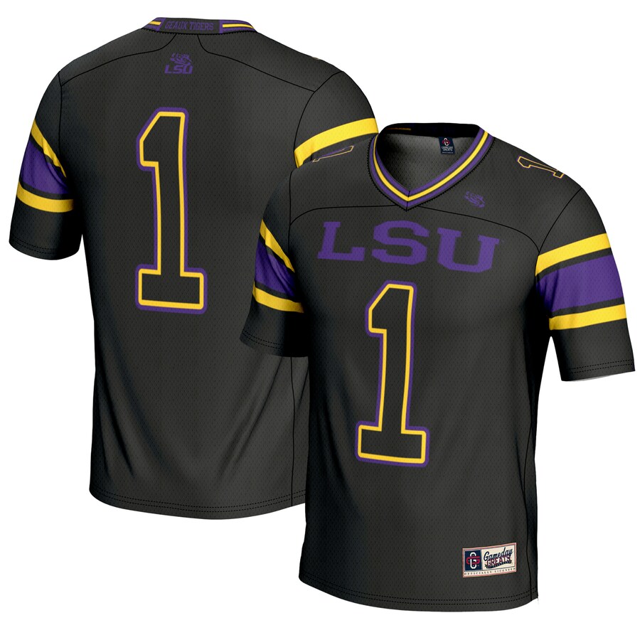 Youth GameDay Greats #1 Black LSU Tigers Endzone Football Jersey - Jersey
