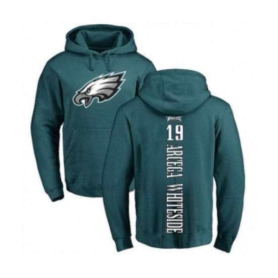 Philadelphia Eagles #19 JJ Arcega-Whiteside Green Backer Pullover Hoodie - Jersey