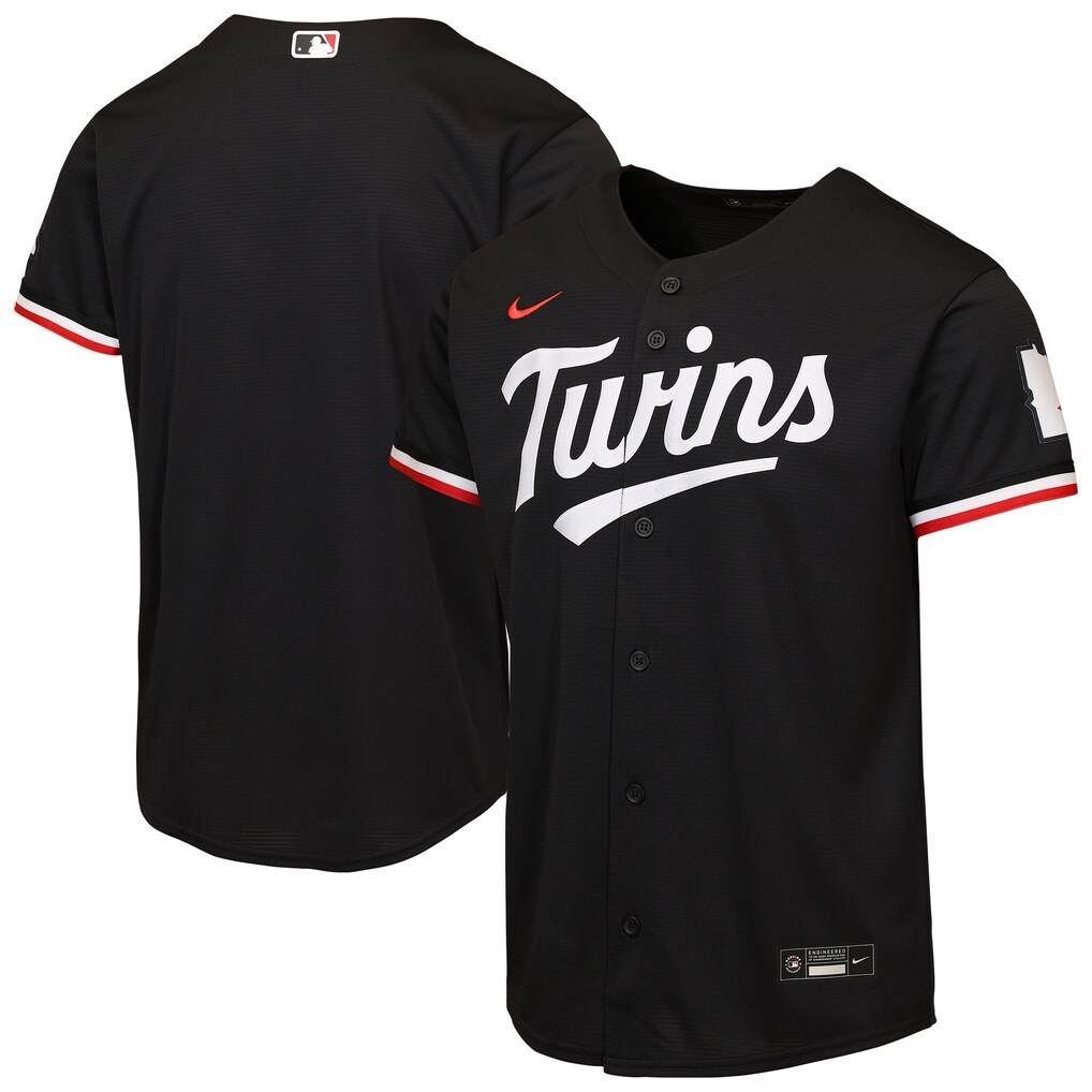 Youth Minnesota Twins  Nike Black Alternate 2 Stadium Jersey - Jersey