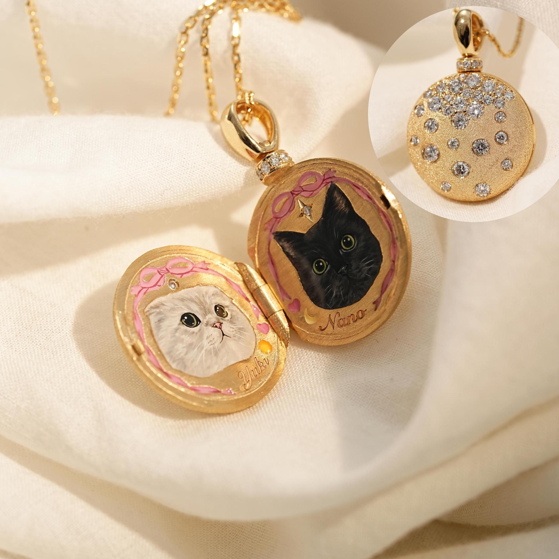 Gold Plated Dog Locket Necklace