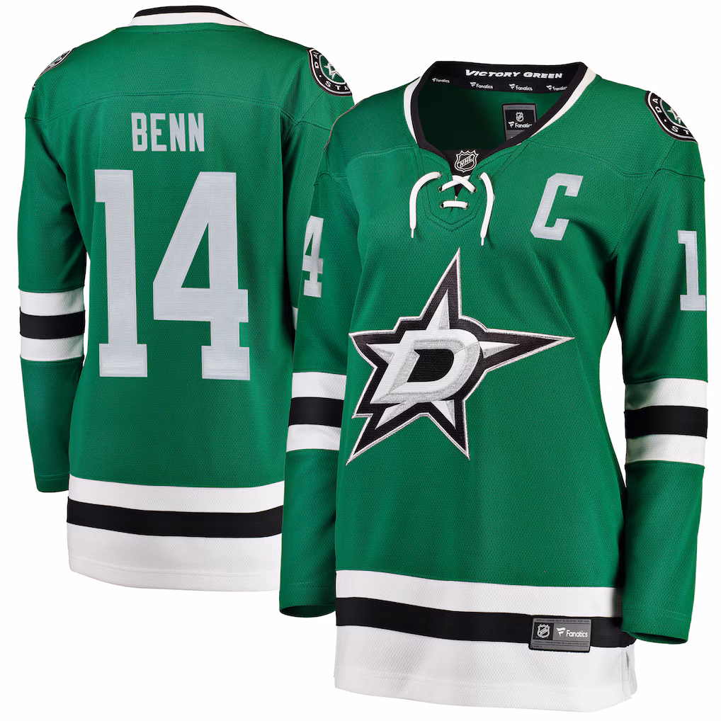 Women's Dallas Stars Jamie Benn Fanatics Green Home Breakaway Jersey - Jersey