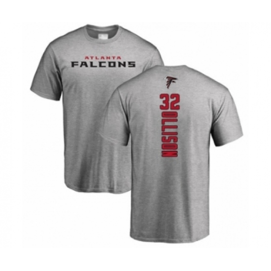 Football Atlanta Falcons #32 Qadree Ollison Ash Backer T-Shirt - Jersey