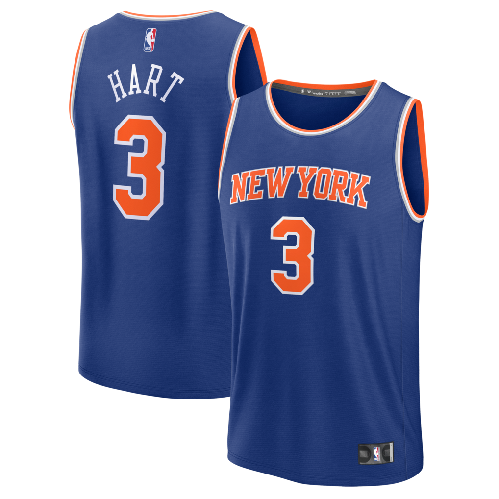 Men's New York Knicks Josh Hart Fanatics Blue Fast Break Replica Jersey - Icon Edition - Jersey