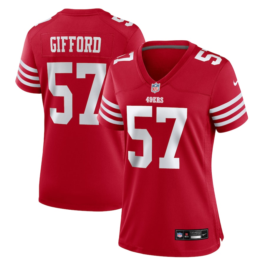 Women's San Francisco 49ers Luke Gifford Nike Scarlet Team Game Jersey - Jersey