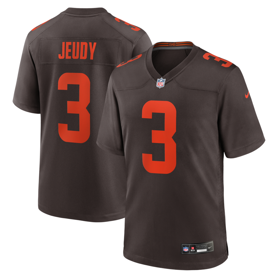 Men's Cleveland Browns Jerry Jeudy Nike Brown Alpha Dawg Game Jersey - Jersey