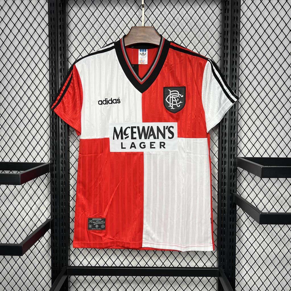 Rangers FC Retro Soccer Jersey Away Custom Shirt 1995-96 - Jersey
