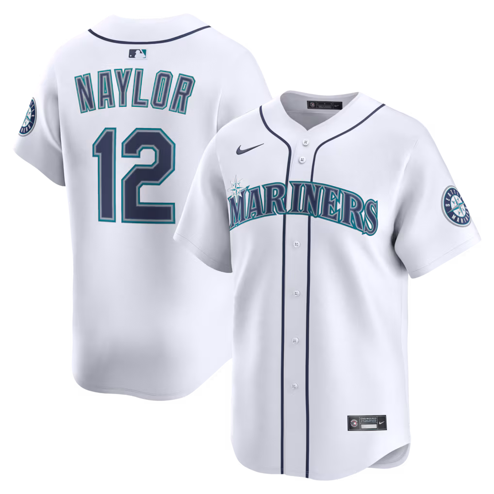Men's Seattle Mariners Josh Naylor Nike White Home Limited Jersey - Jersey