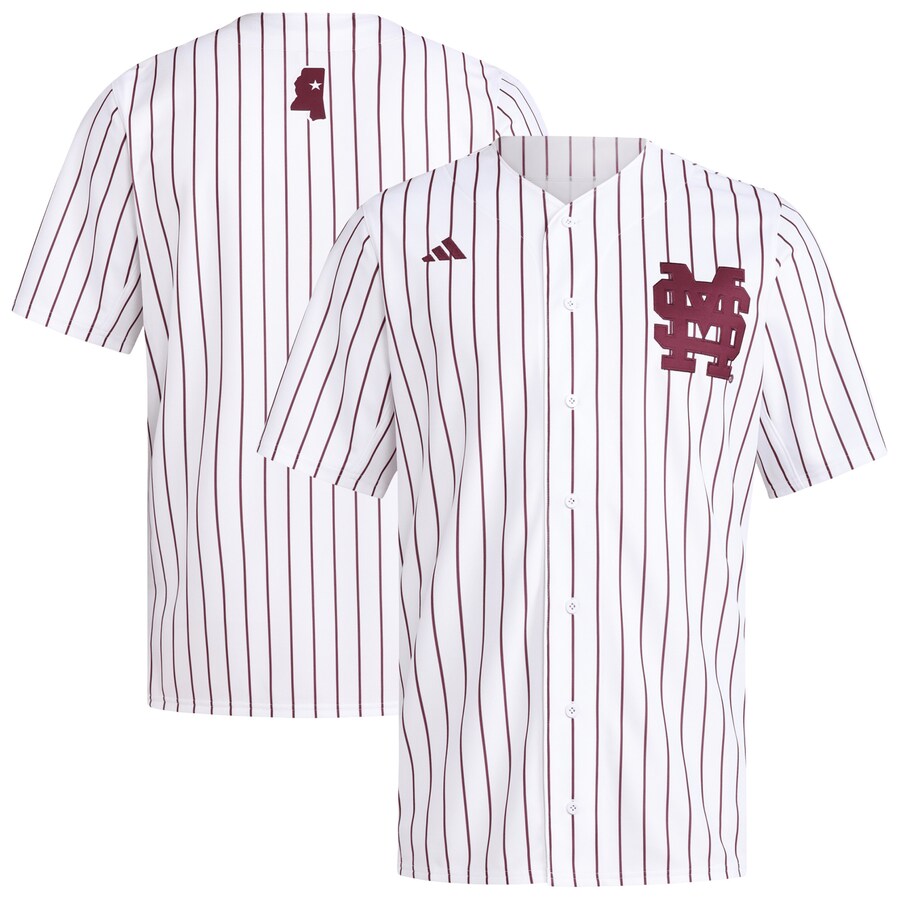 Men's adidas  White Mississippi State Bulldogs Replica Baseball Jersey - Jersey