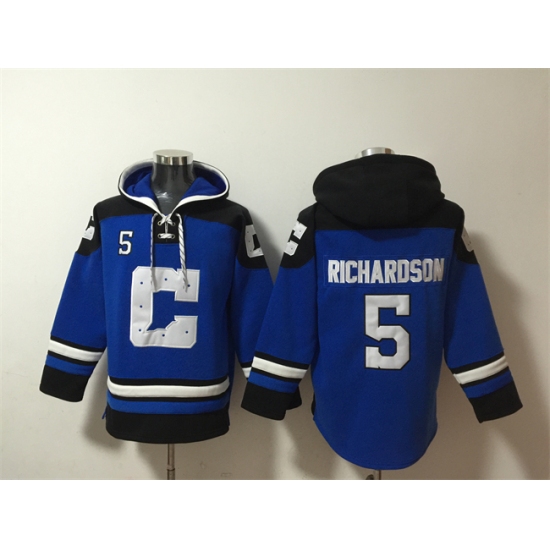 Men's Indianapolis Colts #5 Anthony Richardson Blue Ageless Must-Have Lace-Up Pullover Hoodie - Jersey