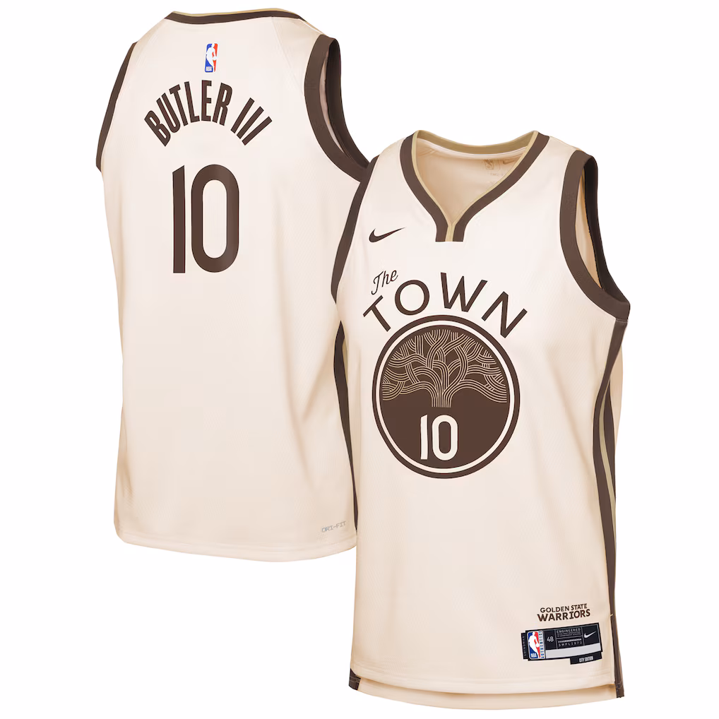 Youth Golden State Warriors Jimmy Butler III Nike Tan 2025/26 City Edition Swingman Jersey - Jersey