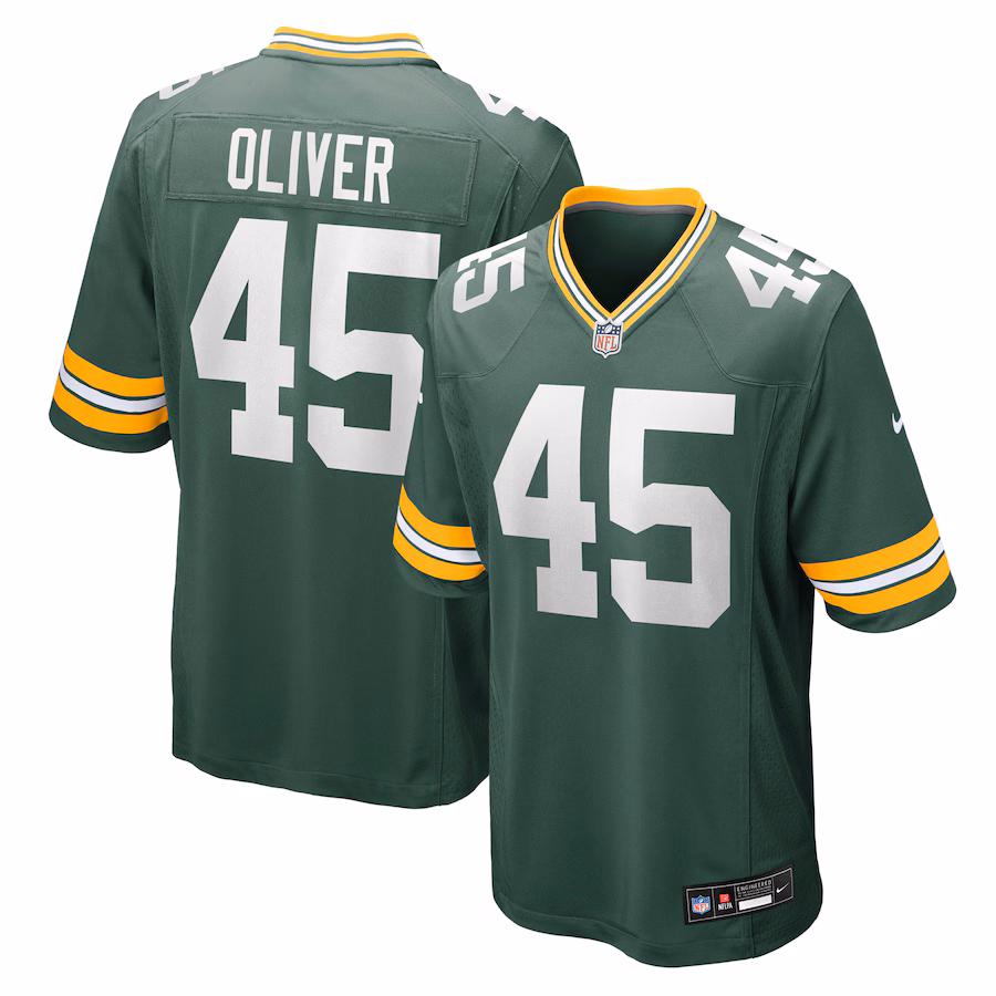 Men's Green Bay Packers Collin Oliver Nike Green Team Game Jersey - Jersey