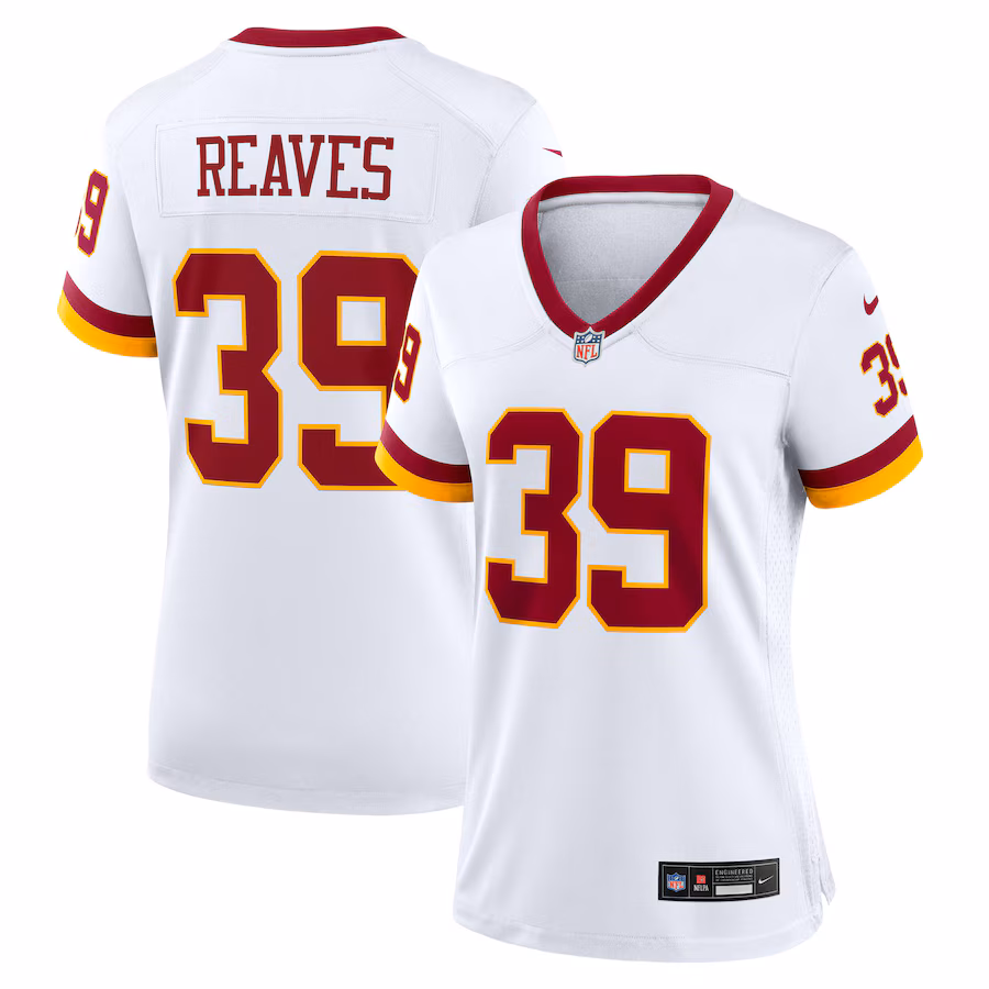 Women's Washington Commanders Jeremy Reaves Nike White Game Super Bowl Era Jersey - Jersey