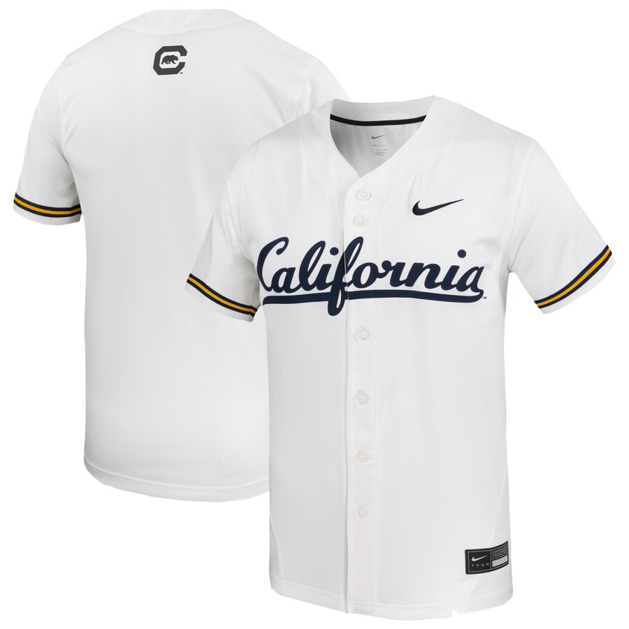 Men's Nike White Cal Bears Replica Baseball Jersey - Jersey