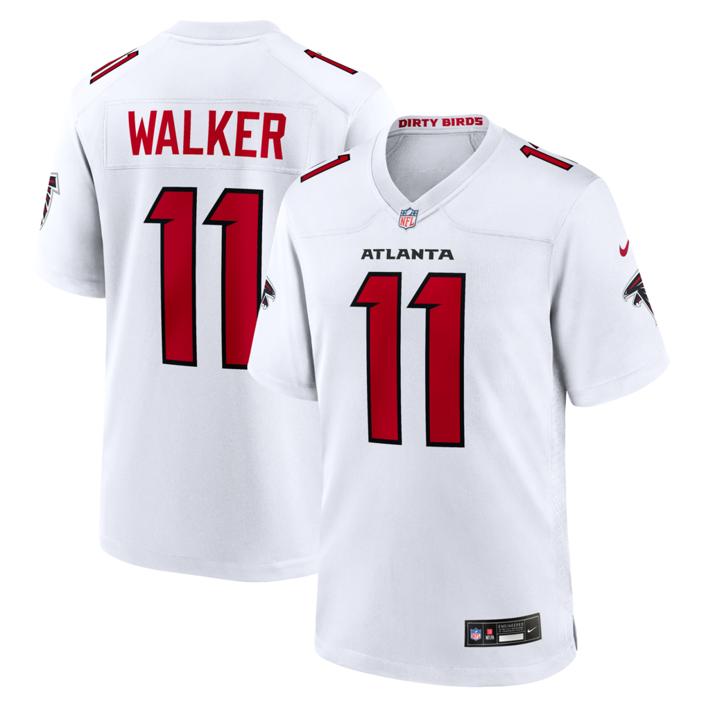 Men's Atlanta Falcons Jalon Walker Nike White Game Jersey - Jersey