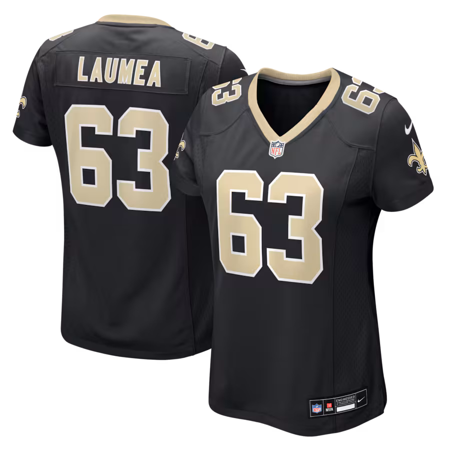 Women's New Orleans Saints Sataoa Laumea Nike Black Team Game Jersey - Jersey