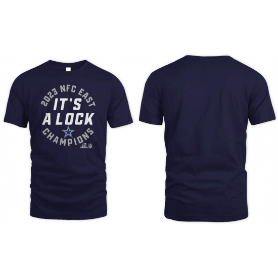Men's Dallas Cowboys Navy 2023 NFC East Division Champions T-Shirt - Jersey