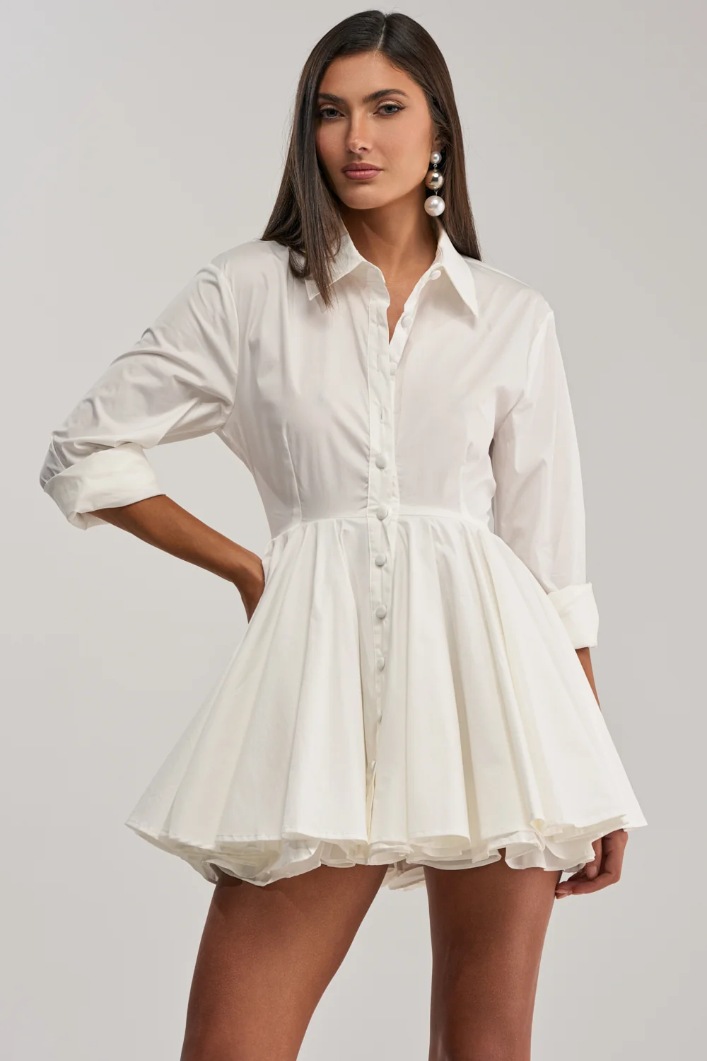 THE IT GIRL POPLIN MINI DRESS - Akira Wear