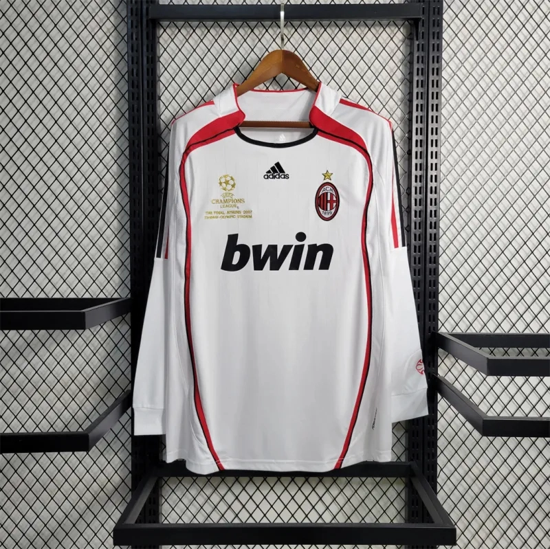AC Milan Retro Soccer Jersey Away UCL Final Long Sleeve Custom Shirt 2006/07 - Jersey