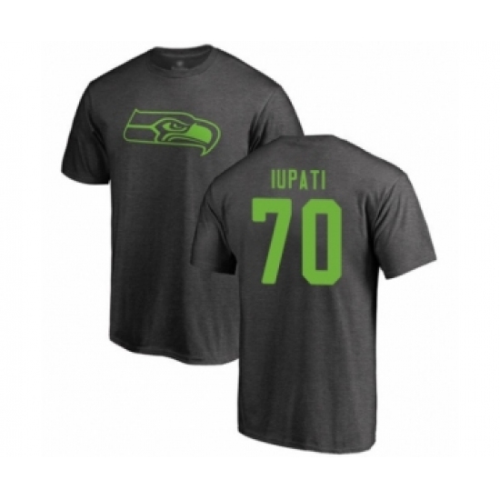Football Seattle Seahawks #70 Mike Iupati Ash One Color T-Shirt - Jersey