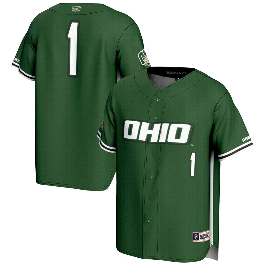 Men's GameDay Greats #1 Green Ohio Bobcats Lightweight Baseball Jersey - Jersey