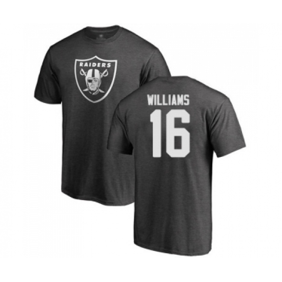 Football Oakland Raiders #16 Tyrell Williams Ash One Color T-Shirt - Jersey