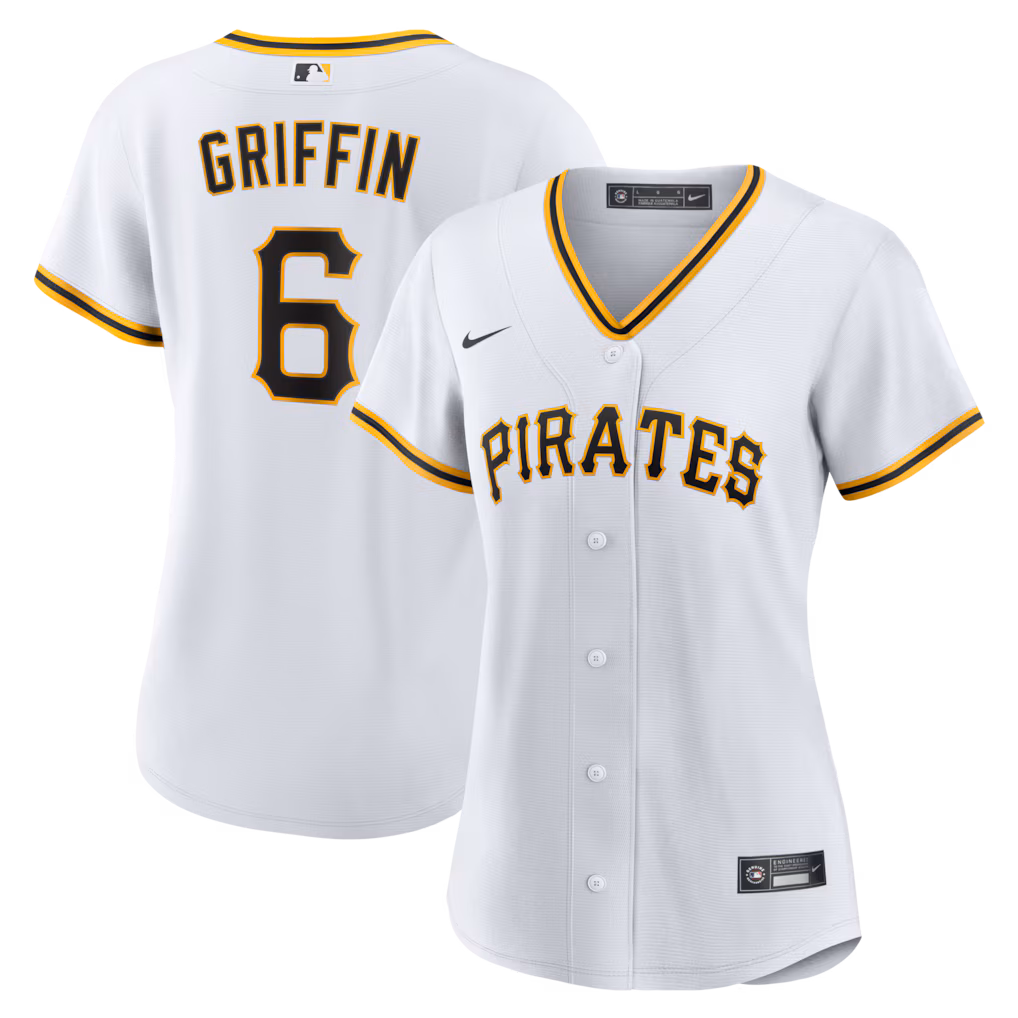 Women's Pittsburgh Pirates Konnor Griffin Nike White Home Replica Jersey - Jersey