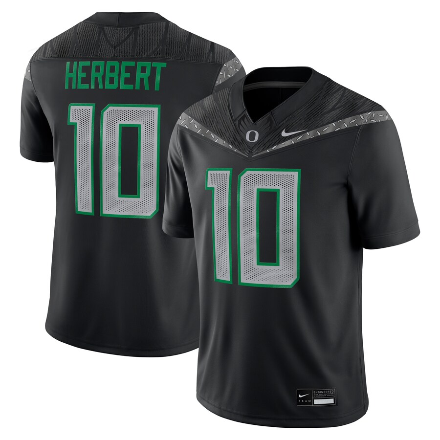Men's Nike Justin Herbert Black Oregon Ducks Alumni Game Jersey - Jersey