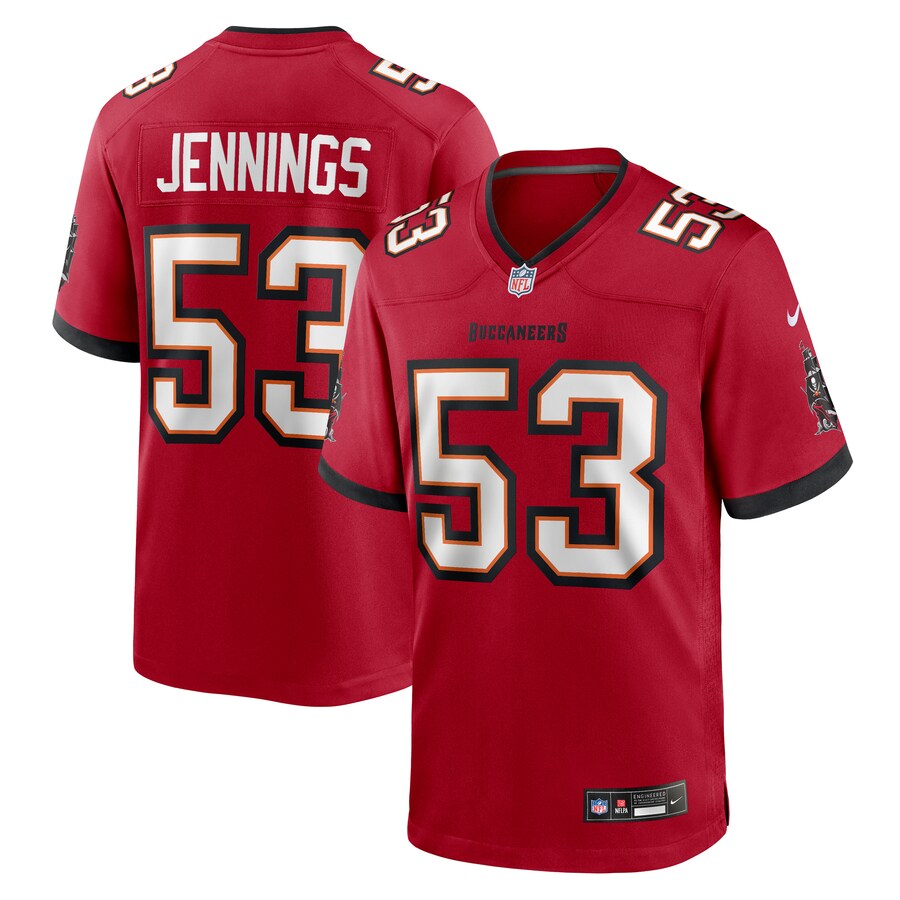 Men's Tampa Bay Buccaneers Deion Jennings Nike Red Team Game Jersey - Jersey