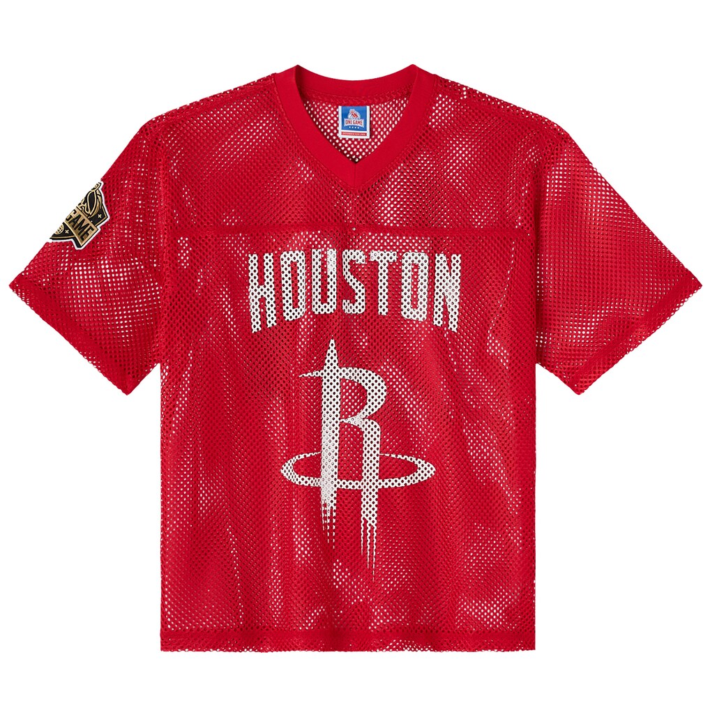 Men's Houston Rockets OVO x NBA Red Mesh Football Fashion Jersey - Jersey