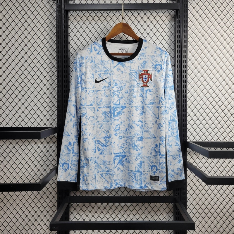 Portugal Soccer Jersey Away Long Sleeve Custom Shirt EURO 2024 - Jersey