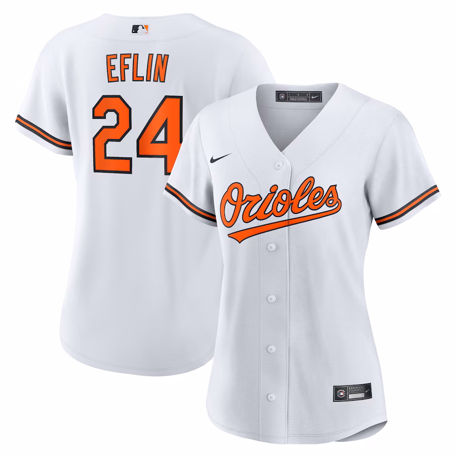 Women's Baltimore Orioles Zach Eflin Nike White Home Replica Jersey - Jersey