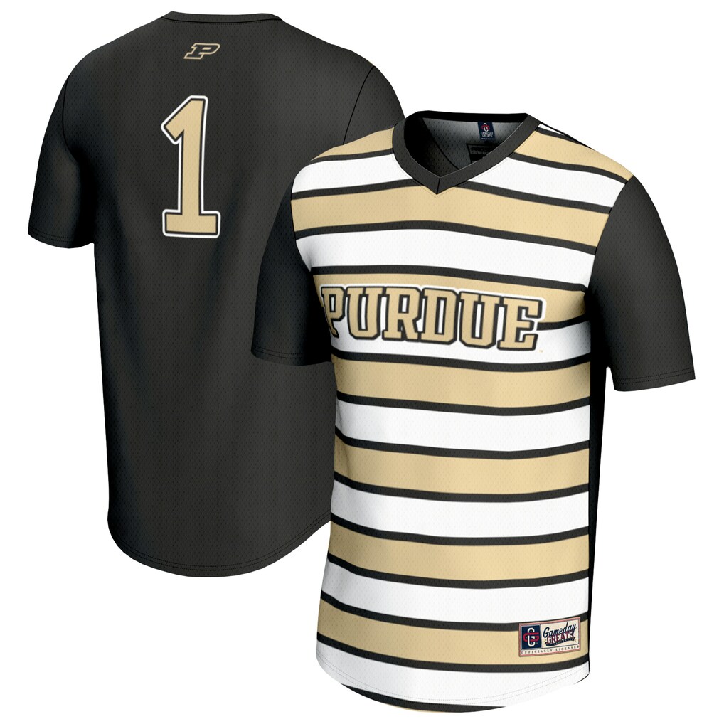 Youth GameDay Greats #1 Black Purdue Boilermakers Lightweight Soccer Fashion Jersey - Jersey