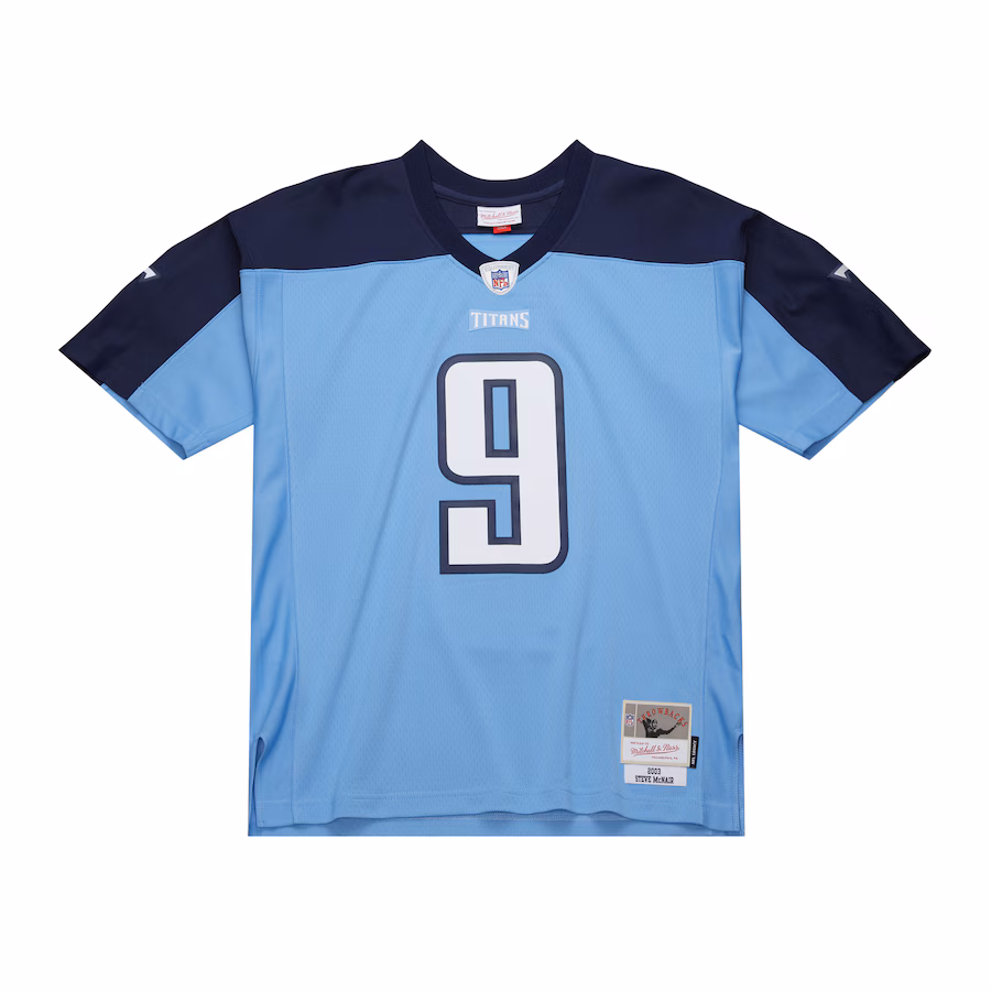 Men's Tennessee Titans Steve McNair Mitchell & Ness Light Blue 2003 Legacy Replica Jersey - Jersey