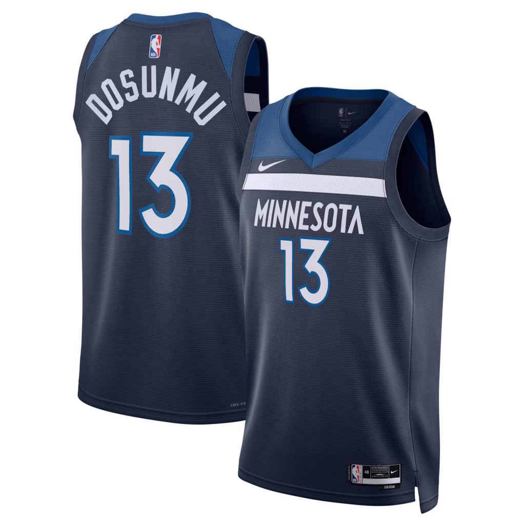 Unisex Minnesota Timberwolves Ayo Dosunmu Nike Navy Swingman Jersey - Icon Edition - Jersey