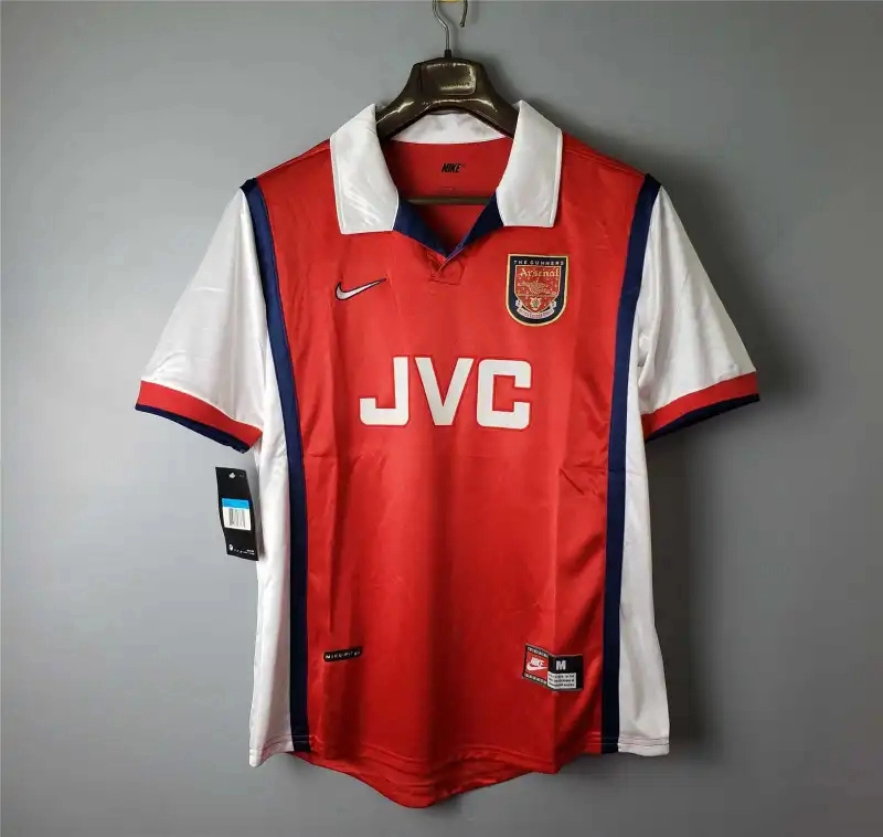 Arsenal Soccer Retro Jersey Home Custom Shirt 1998-99 - Jersey