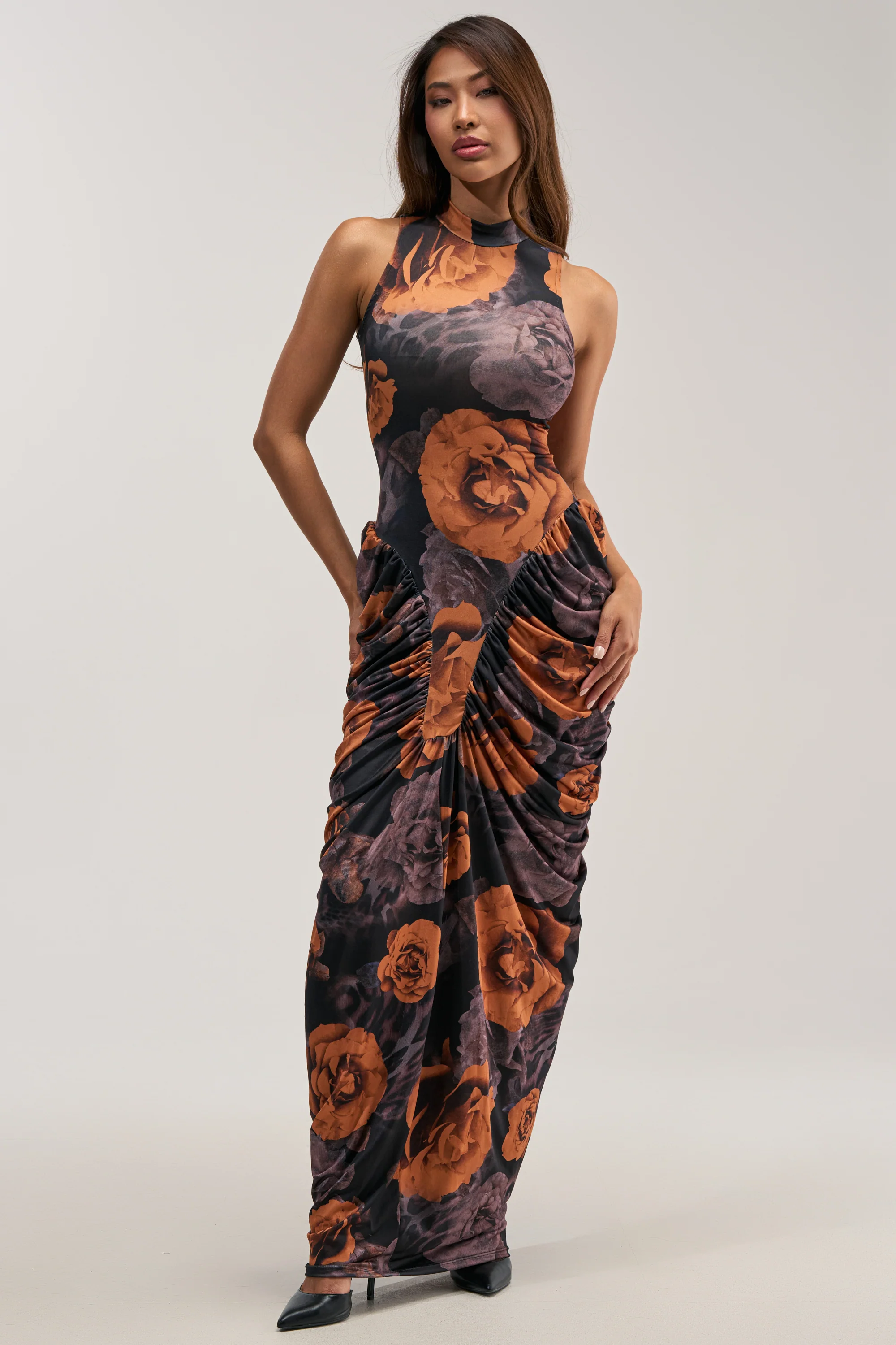SAY YOU NEED ME FLORAL MAXI DRESS IN BLACK COMBO - Akira Wear