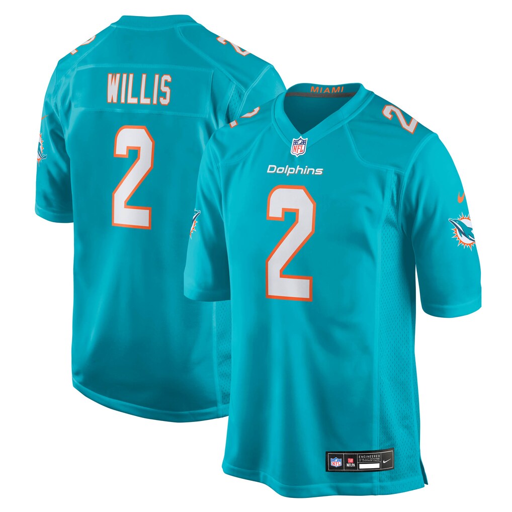 Men's Miami Dolphins Malik Willis Nike Aqua Game Jersey - Jersey