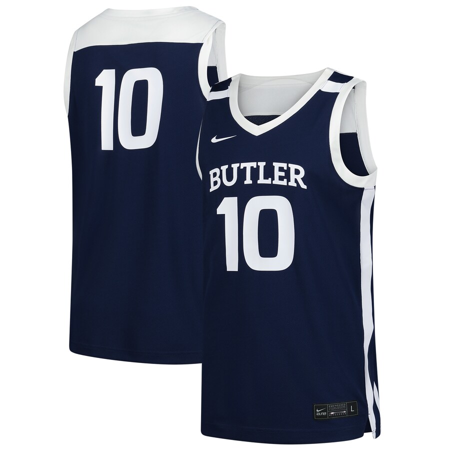 Men's Nike #10 Navy Butler Bulldogs Replica Basketball Jersey - Jersey