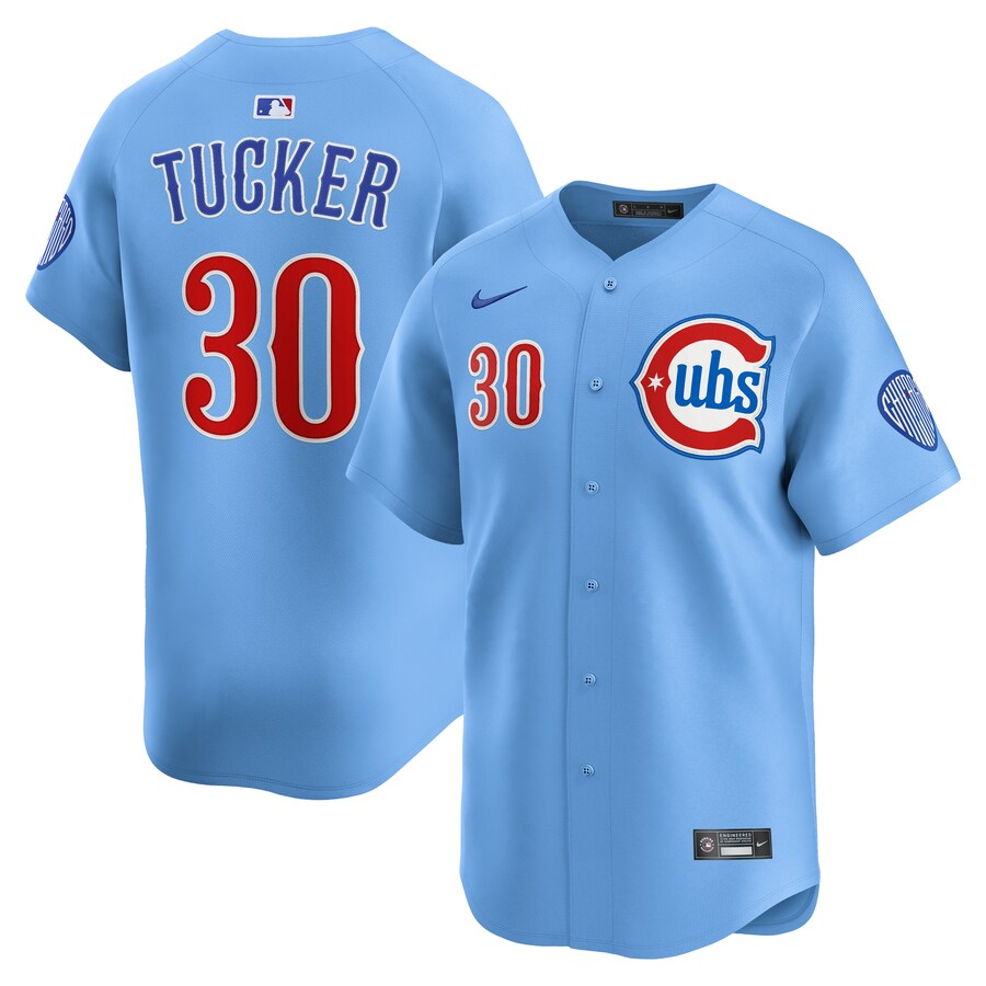 Men's Chicago Cubs Kyle Tucker Nike Light Blue Alternate Limited Player Jersey - Jersey