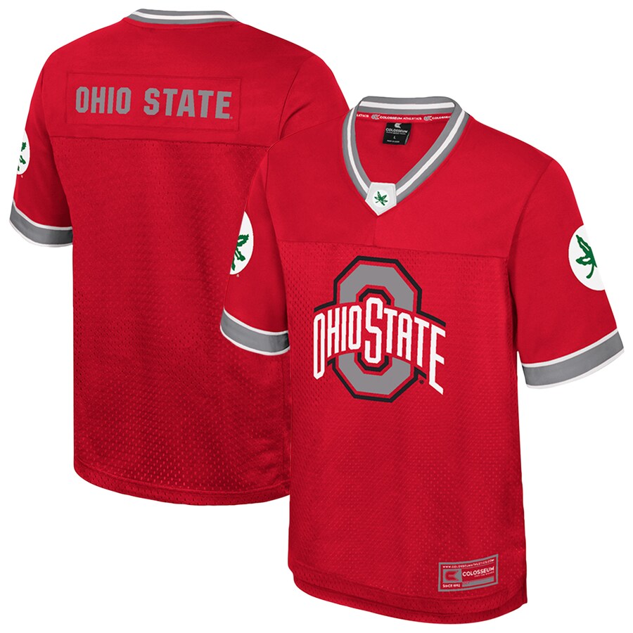 Men's Colosseum  Scarlet Ohio State Buckeyes Nothing But The Hits Football Jersey - Jersey